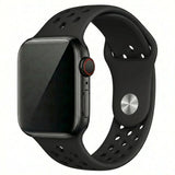 Black/Black Silicone Sport Band for Apple Watch