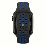 Black/Blue Silicone Sport Band for Apple Watch