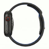 Black/Blue Silicone Sport Band for Apple Watch