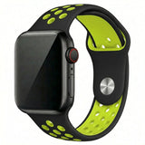 Black/Lime Silicone Sport Band for Apple Watch