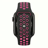 Black/Pink Silicone Sport Band for Apple Watch
