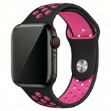 Black/Pink Silicone Sport Band for Apple Watch