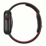 Black/Red Silicone Sport Band for Apple Watch