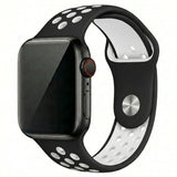 Black/White Silicone Sport Band for Apple Watch