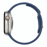 Navy Blue/White Silicone Sport Band for Apple Watch