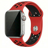 Red/Black Silicone Sport Band for Apple Watch