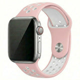 Soft Pink/White Silicone Sport Band for Apple Watch