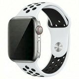 White/Black Silicone Sport Band for Apple Watch