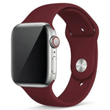 Wine Red Silicone Band for Apple Watch