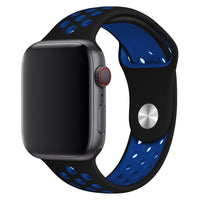 Black/Blue Silicone Sport Band for Apple Watch