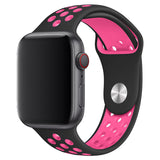 Black/Pink Silicone Sport Band for Apple Watch