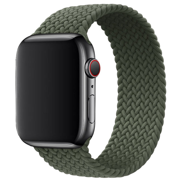 Green Braided Solo Loop Band for Apple Watch