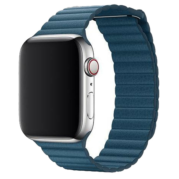 Cape Cod Blue Leather Band for Apple Watch