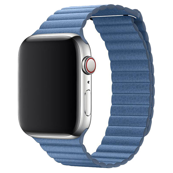 Cornflower Blue Leather Band for Apple Watch
