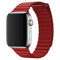 Red Leather Band for Apple Watch