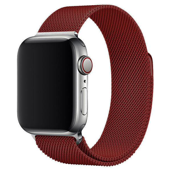 Wine Red Milanese Loop Band for Apple Strap