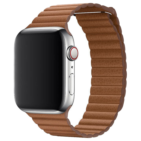 Saddle Brown Leather Band for Apple Watch