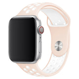 Soft Pink/White Silicone Sport Band for Apple Watch