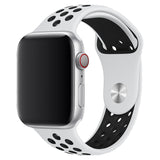 White/Black Silicone Sport Band for Apple Watch